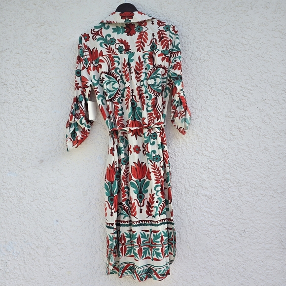 Anthropologie Fig And Flower Linen Blend Dress - Picture 3 of 8